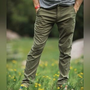 LIVSN Flex Canvas Original Fit Pants 40 x 32 Olive Utility Hiking NWT